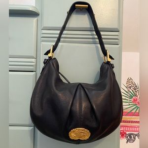 Burberry Black Leather Hobo